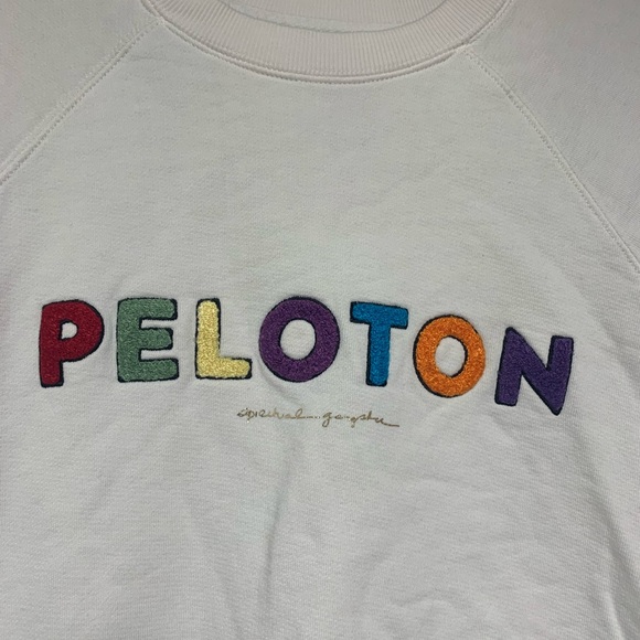 Peleton x Spiritual Gangster White Sweatshirt Size L - Picture 2 of 5